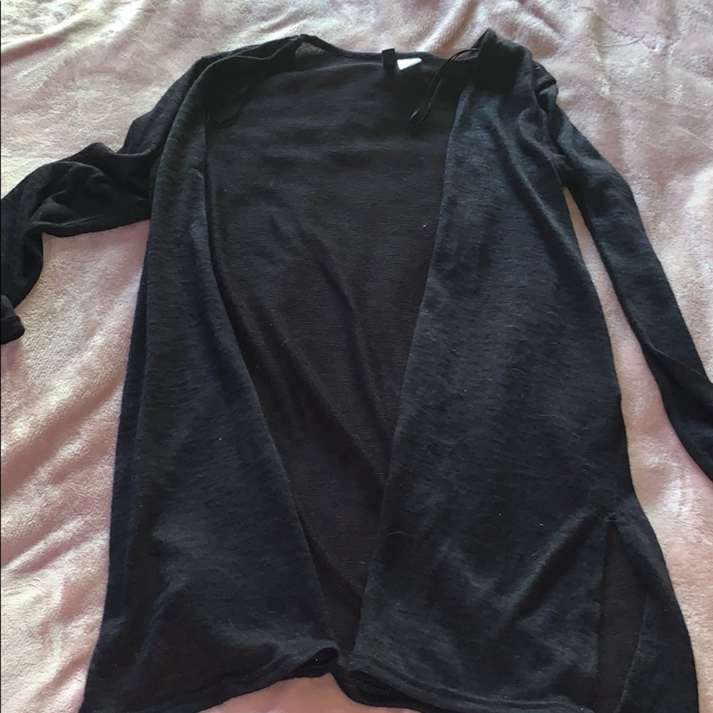 black cardigan